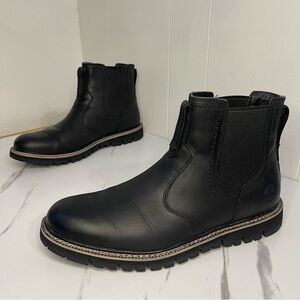 Timberland Britton Hill Chelsea Boots Dress/Casual Black Lather Boots Size 10
